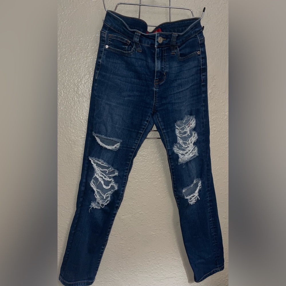 Guess Blue Skinny Distressed Jeans